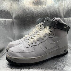 Size 12 Nike Air‎ Force 1 High Charcoal-White Mens Basketball Shoes CD0910-100
